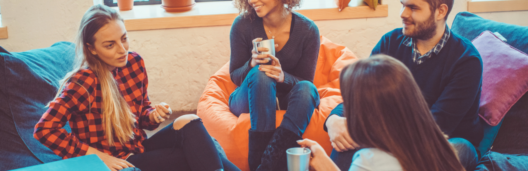 Young people in a discussion