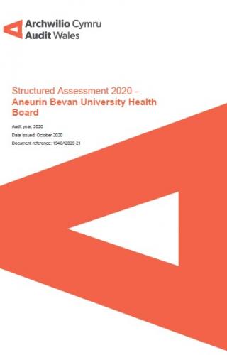 Front page of Aneurin Bevan University Health Board - Structured Assessment 2020