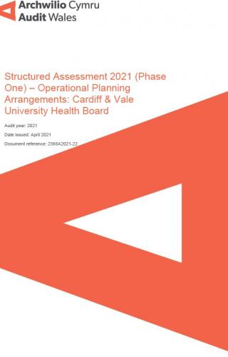 Cardiff & Vale University Health Board – Structured Assessment 2021 