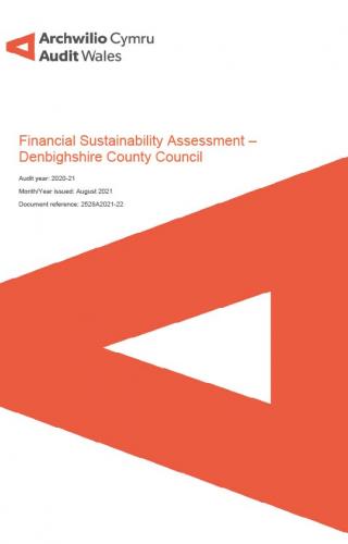 Front cover image of Denbighshire County Council – Financial Sustainability Assessment 2021 