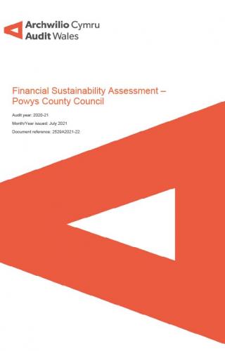 Front cover image of Powys County Council – Financial Sustainability Assessment 2021